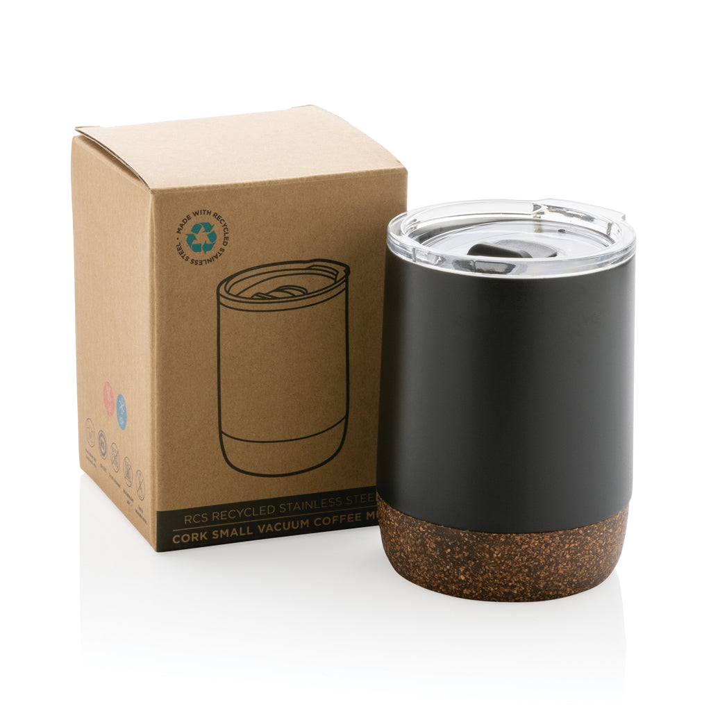 Kleine Vakuum-Kaffeetasse aus RCS rSteel & Kork – Ansicht 4