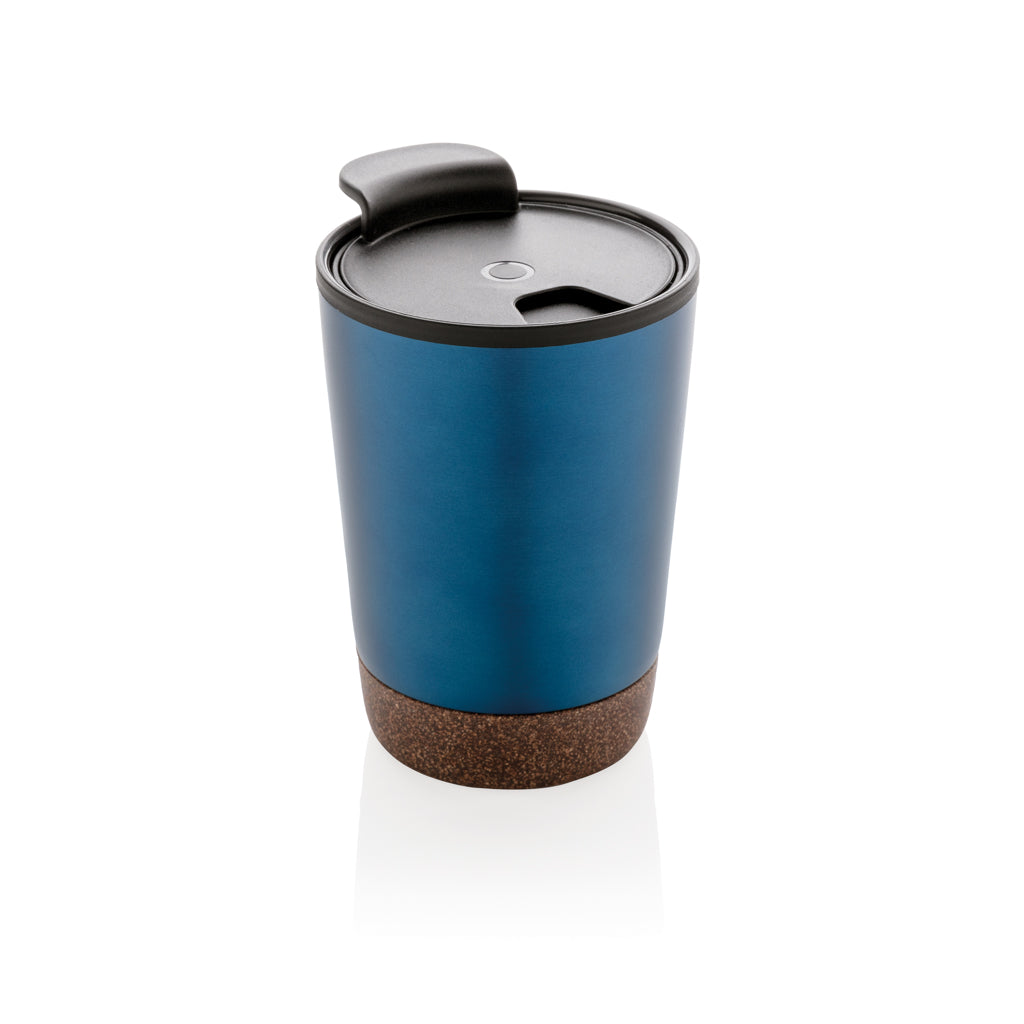RCS recycelter Edelstahl-Kaffeebecher mit Kork – Ansicht 1