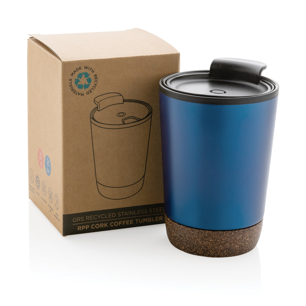 RCS recycelter Edelstahl-Kaffeebecher mit Kork – Ansicht 4