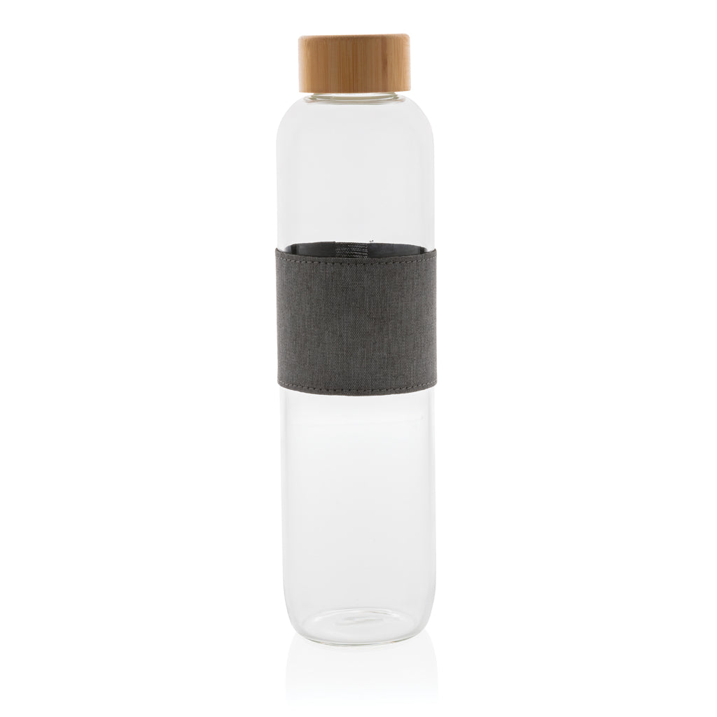 Impact Borosilikat-Glasflasche mit Bambusdeckel – Ansicht 2