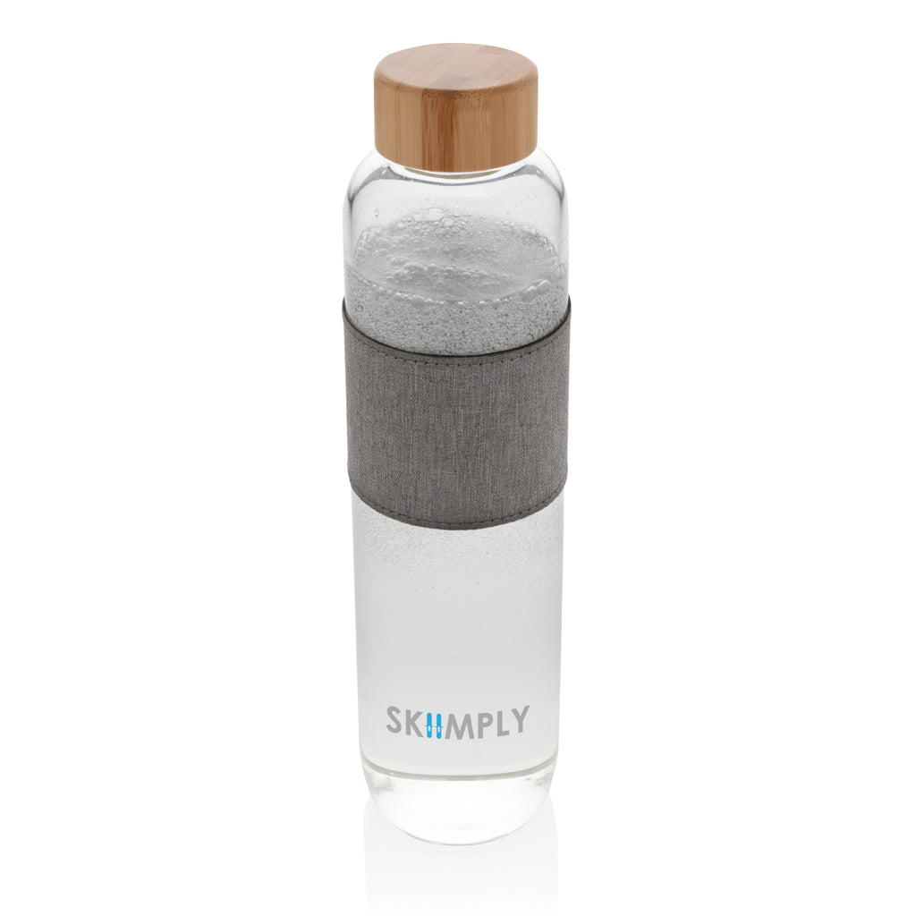 Impact Borosilikat-Glasflasche mit Bambusdeckel – Ansicht 5