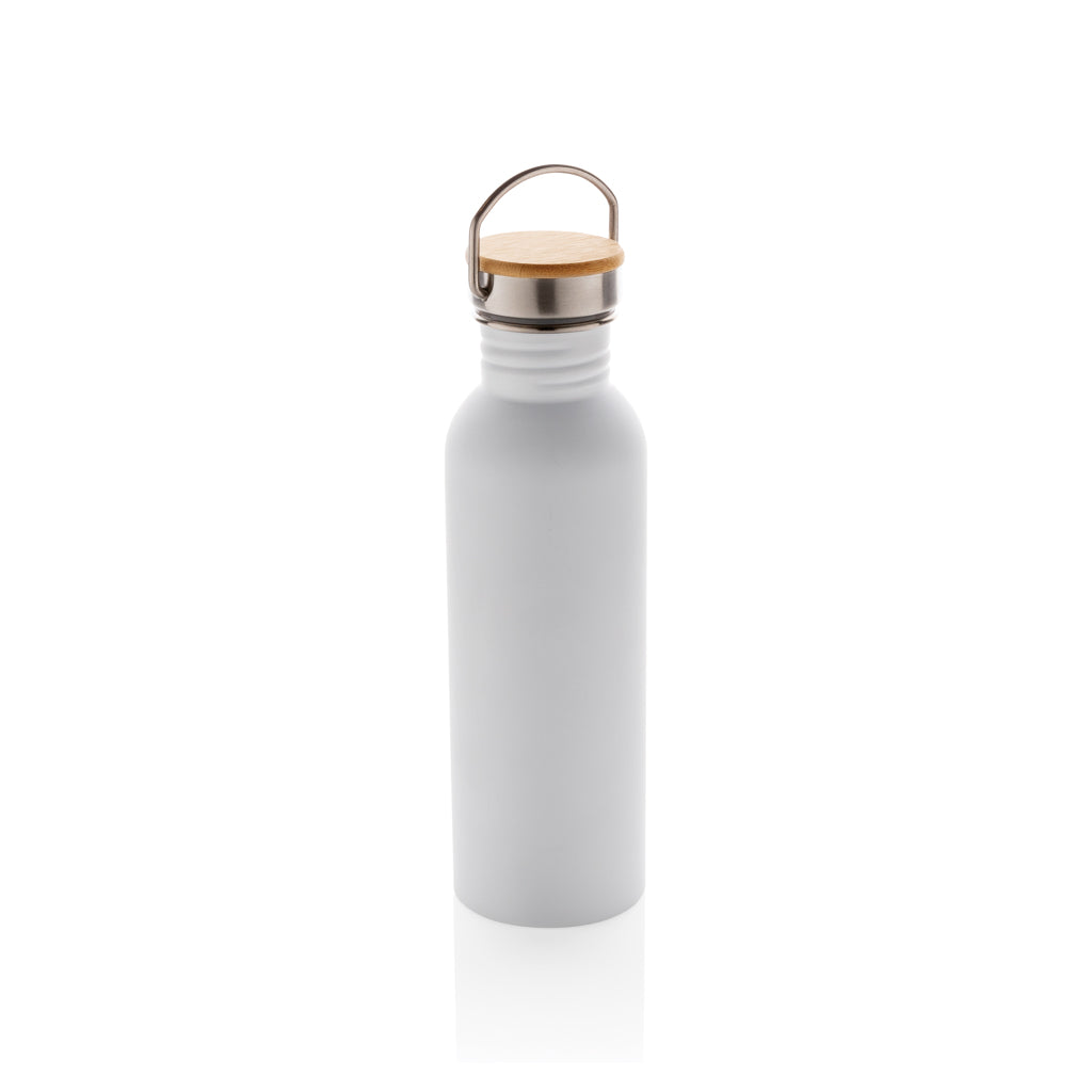Moderne Stainless-Steel Flasche mit Bambusdeckel – Ansicht 4
