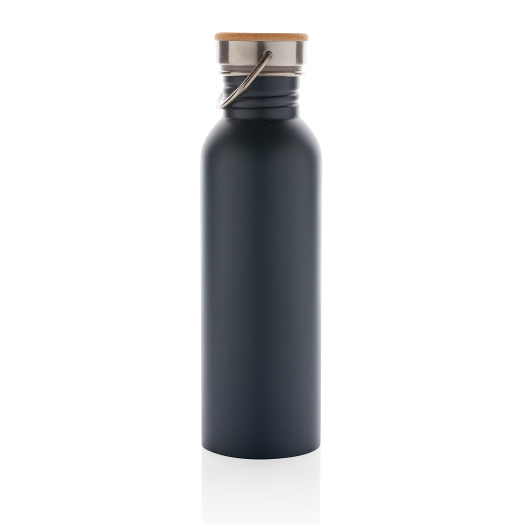 Moderne Stainless-Steel Flasche mit Bambusdeckel – Ansicht 6