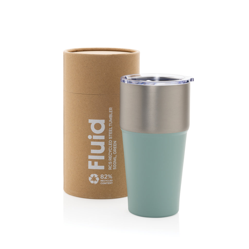 Fluid Becher aus RCS-zertifiziert recyceltem Stahl, 500ml – Ansicht 6