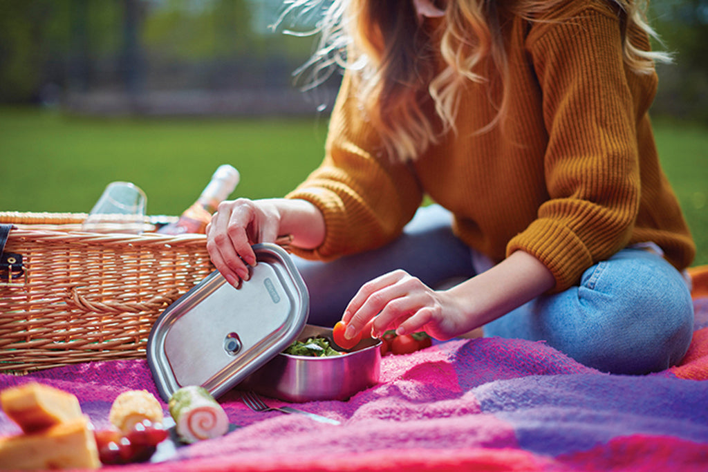 Black+Blum Stainless Steel Lunch Box groß als Werbeartikel mit Logo