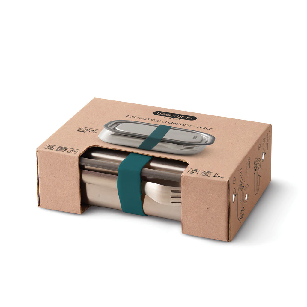 Black+Blum Stainless Steel Lunch Box groß als Werbeartikel mit Logo