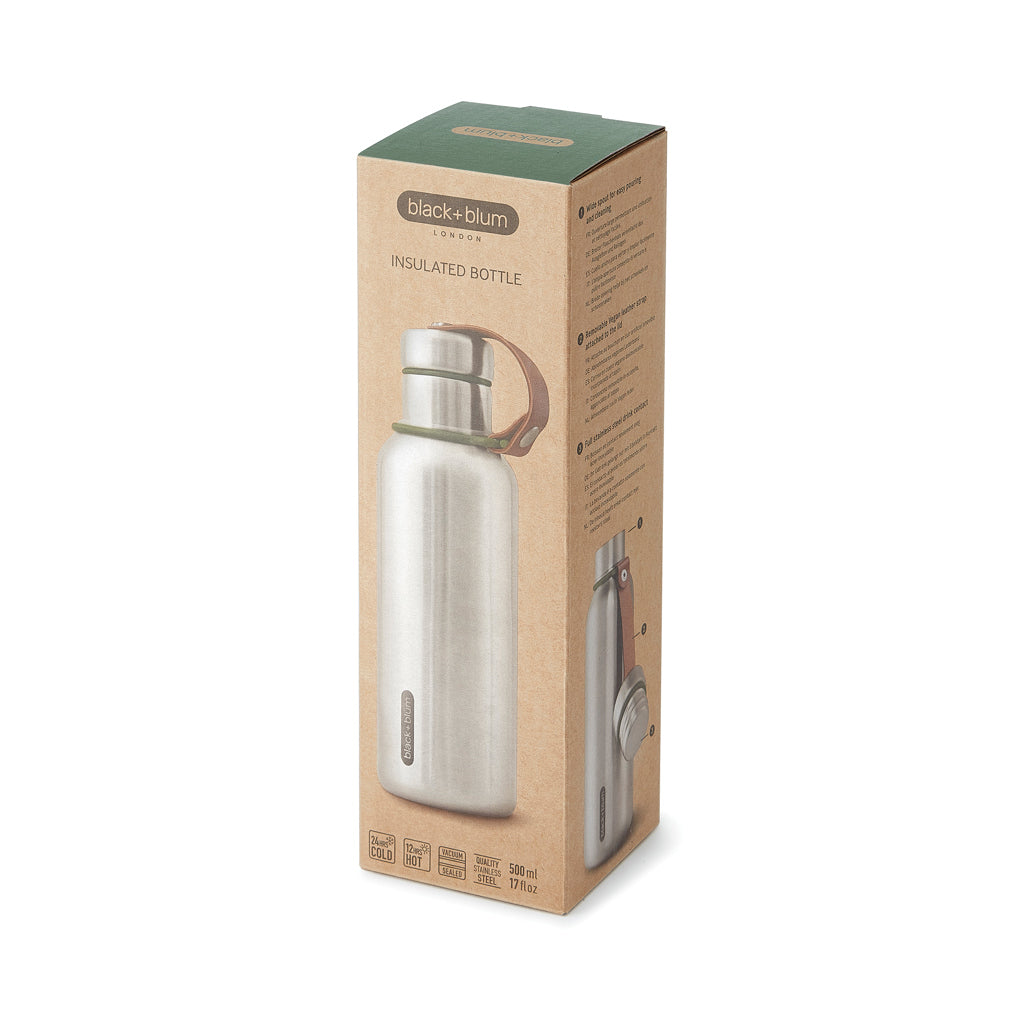 Black+Blum isolierte Wasserflasche klein, 500ml – Ansicht 8