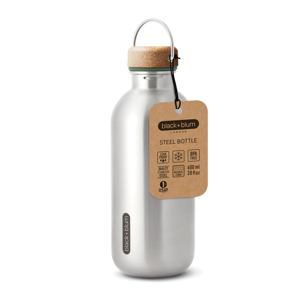 Black+Blum Stahl-Wasserflasche 600ml – Ansicht 6