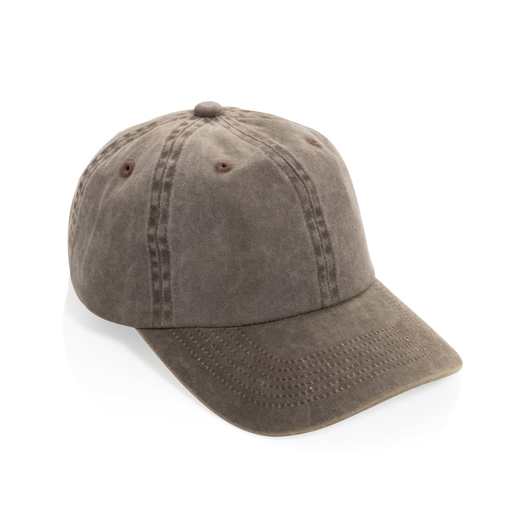 BEAU AWARE™ Washed 6-Panel Kappe aus 270gr/m² Baumwolltwill – Ansicht 2