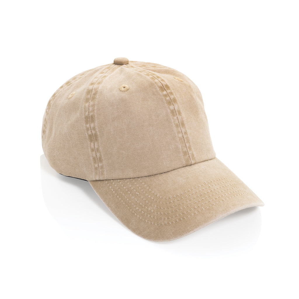 BEAU AWARE™ Washed 6-Panel Kappe aus 270gr/m² Baumwolltwill – Ansicht 1