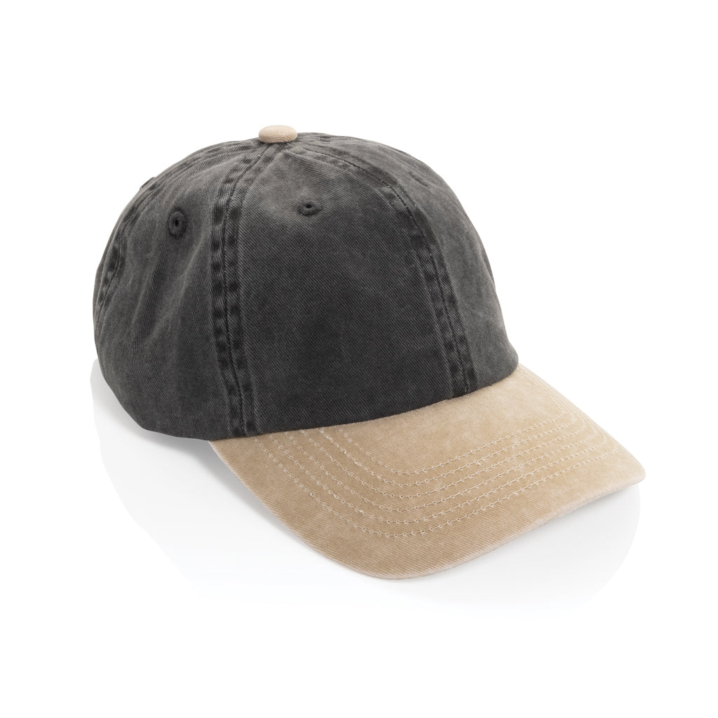 BEAU AWARE™ Two-Tone 6-Panel-Cap aus washed Cotton-Twill – Ansicht 4