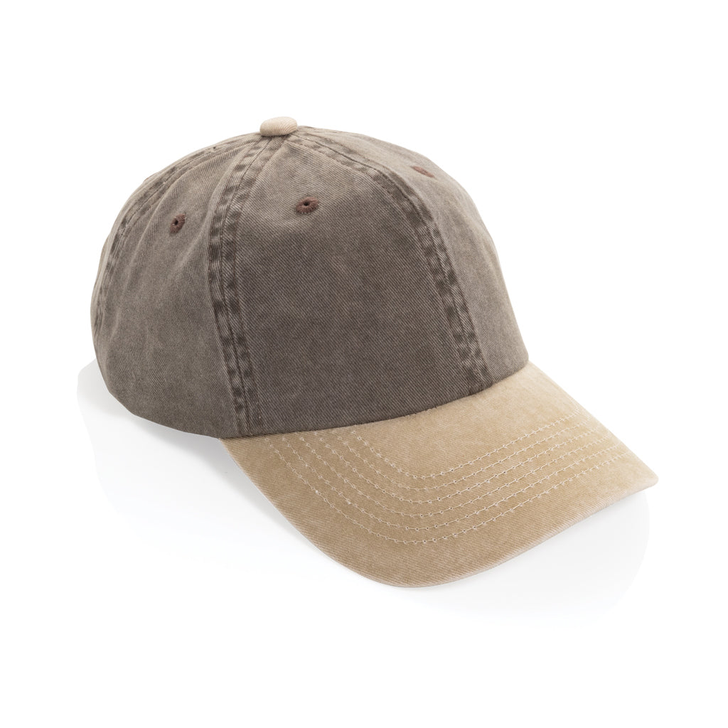 BEAU AWARE™ Two-Tone 6-Panel-Cap aus washed Cotton-Twill – Ansicht 1