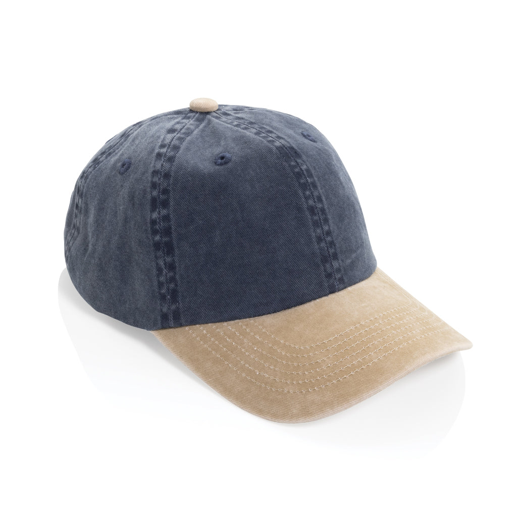 BEAU AWARE™ Two-Tone 6-Panel-Cap aus washed Cotton-Twill – Ansicht 3