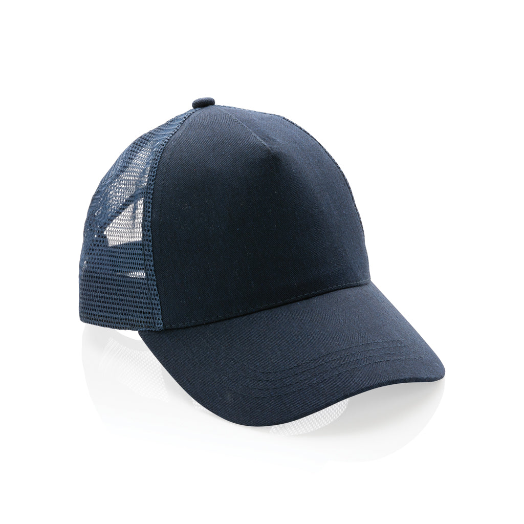 Impact AWARE™ 190gr Brushed rCotton 5 Panel Trucker-Cap – Ansicht 1