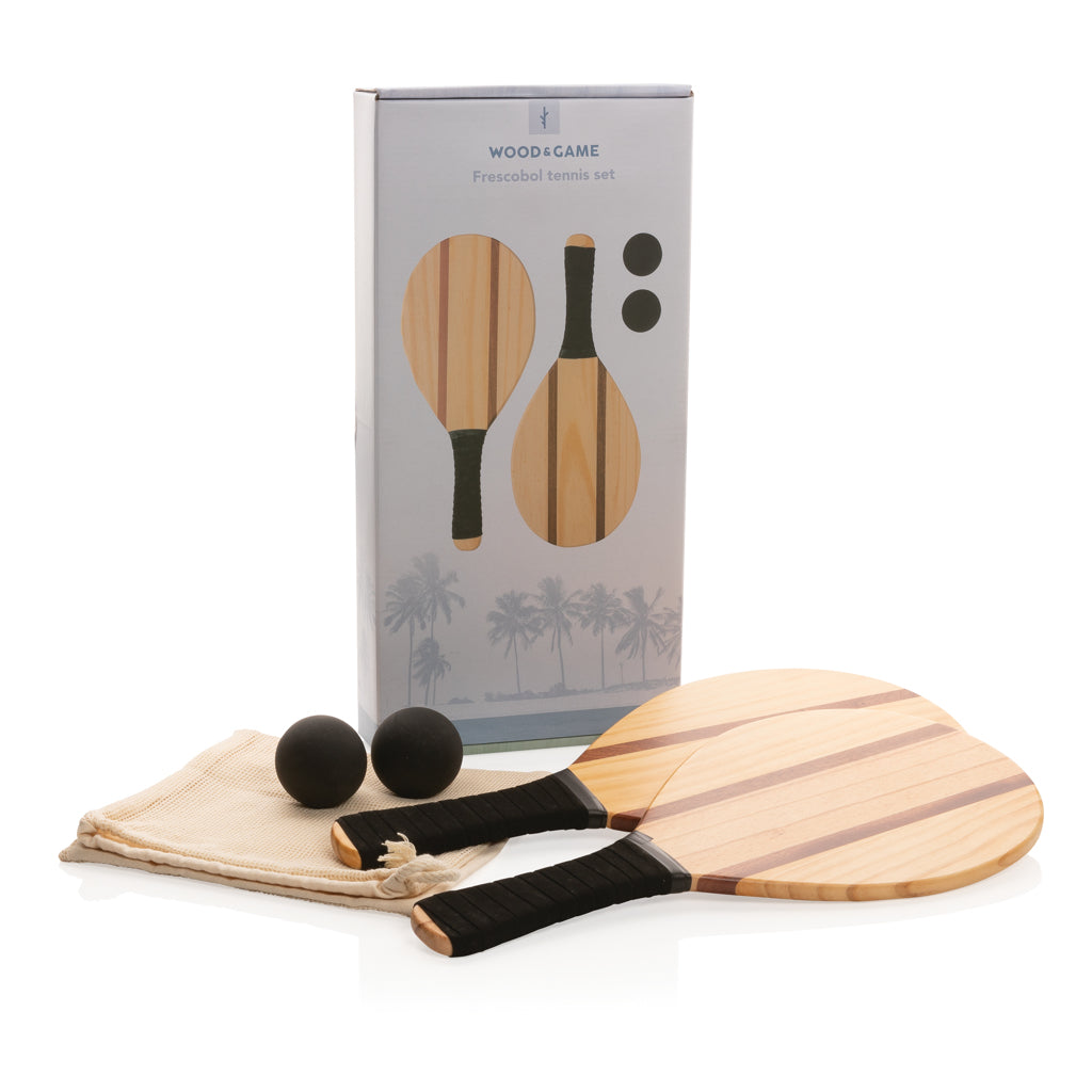 Frescobol Tennis-Set aus Holz – Ansicht 3