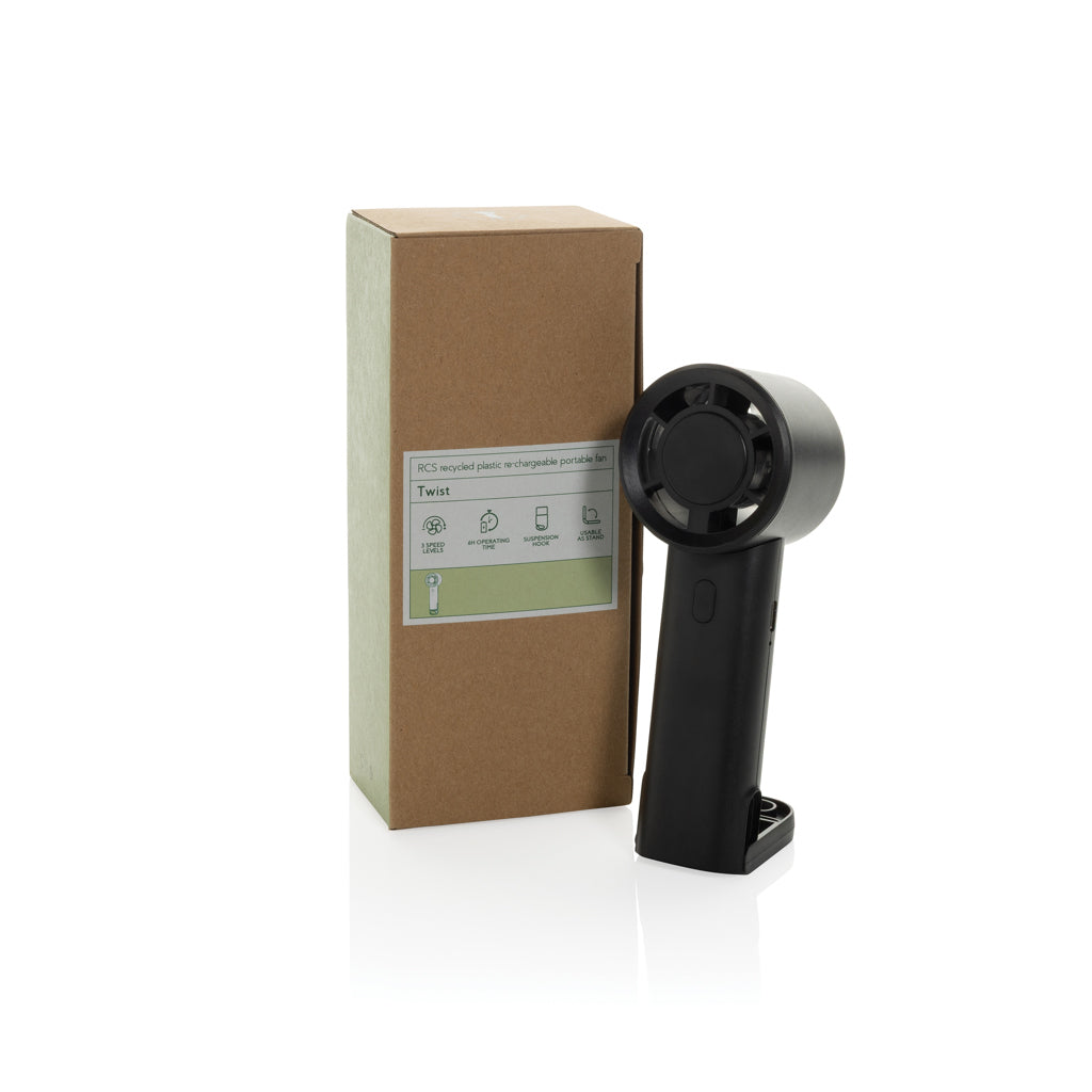 Twist wiederaufladbarer tragbarer Ventilator aus RCS rABS – Ansicht 4
