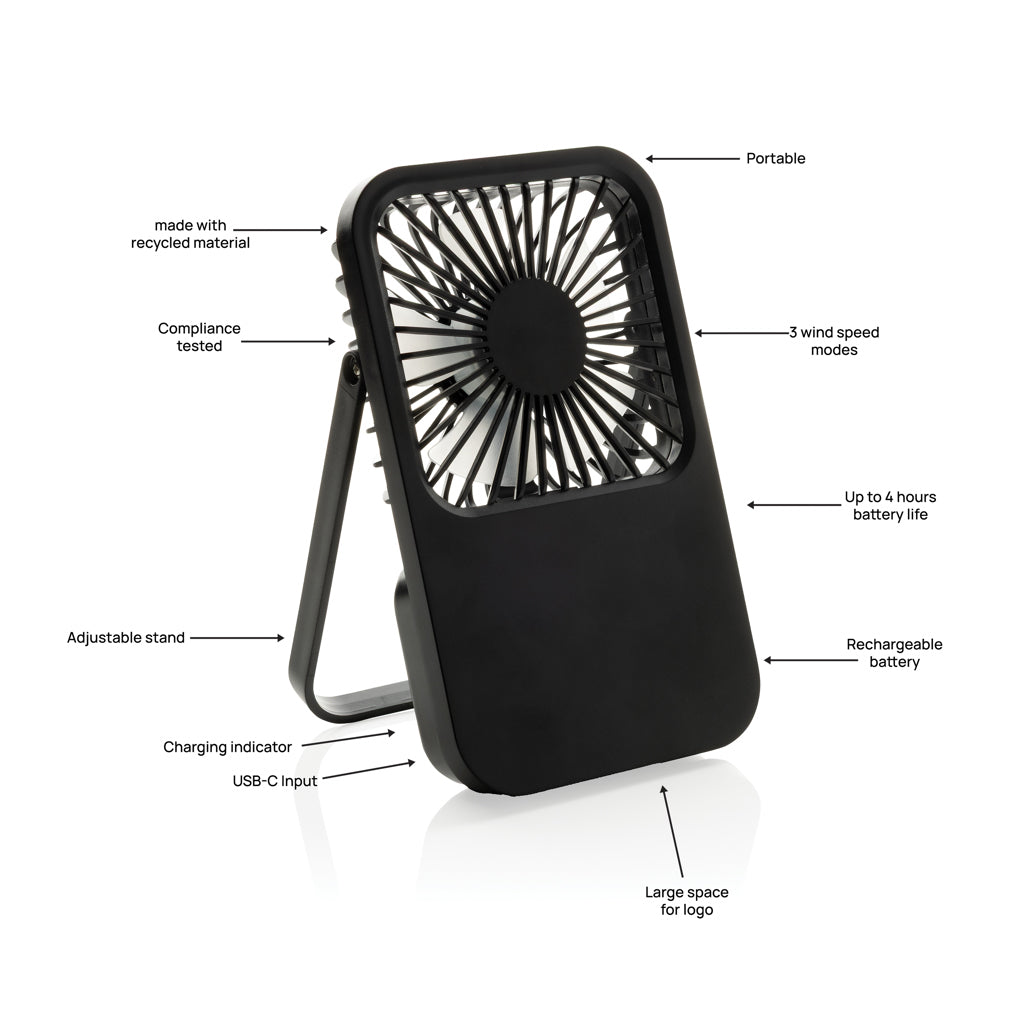 Aervina wiederaufladbarer Tischventilator aus RCS rec. ABS – Ansicht 3
