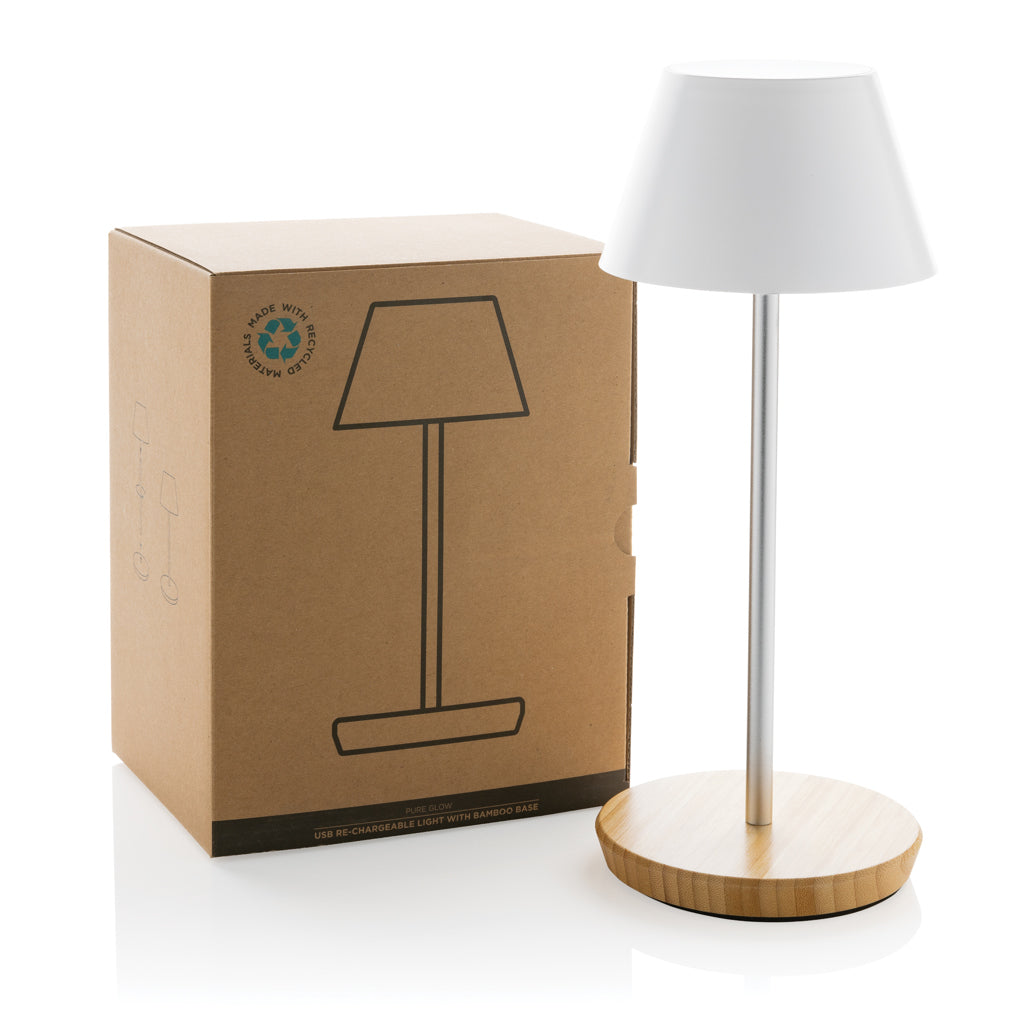 Pure Glow USB-Tischleuchte aus RCS recyceltem Kunststoff – Ansicht 3
