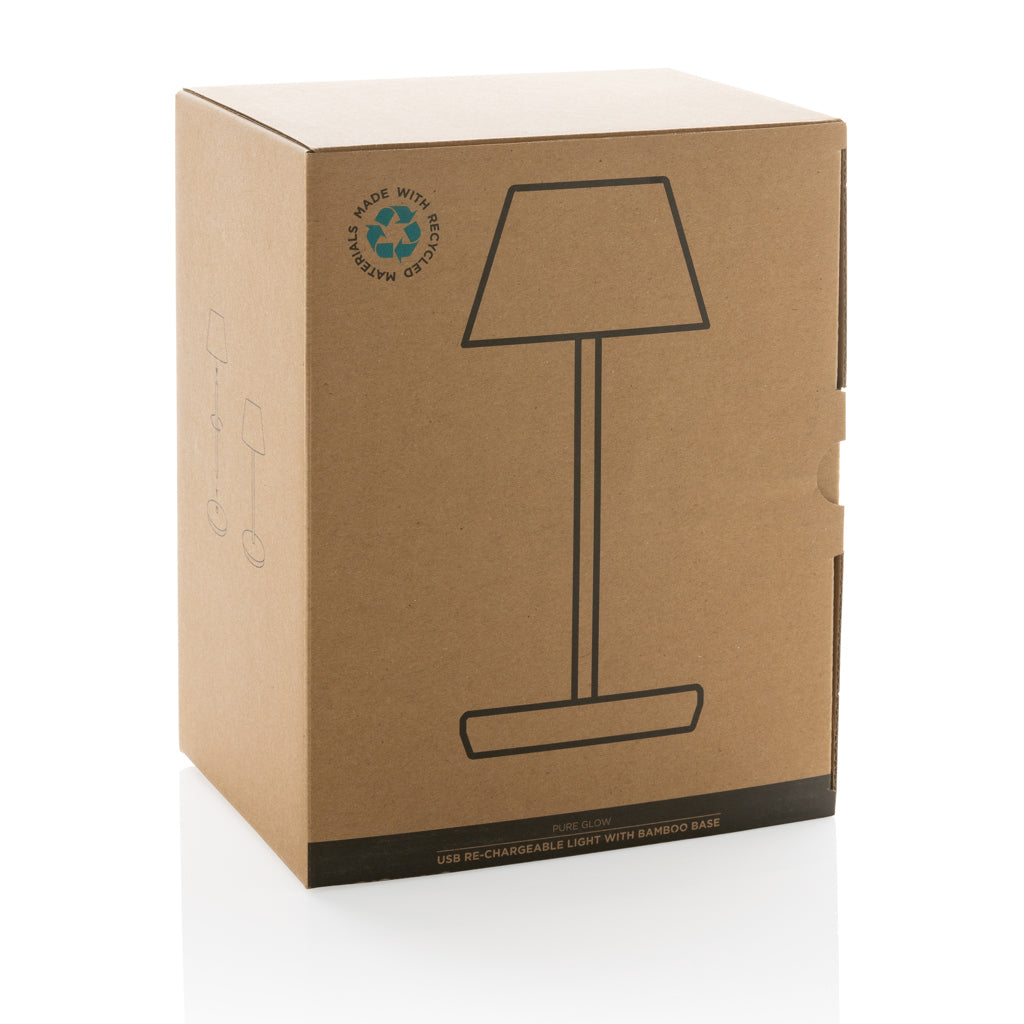 Pure Glow USB-Tischleuchte aus RCS recyceltem Kunststoff – Ansicht 4