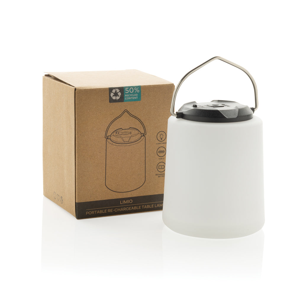 Limio tragbare wiederaufladbare Tischlampe aus RCS rec. ABS – Ansicht 2
