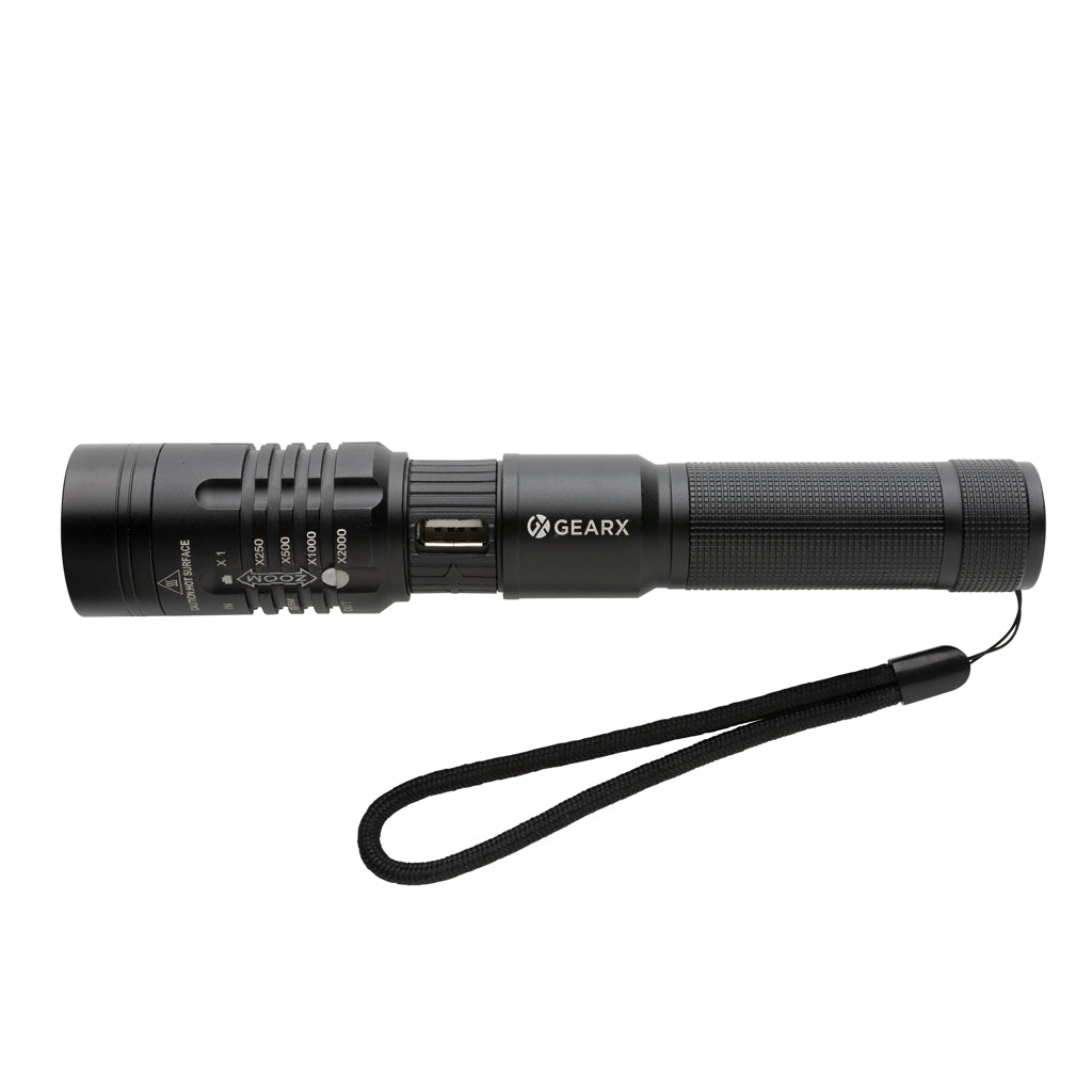 GearX wiederaufladbare USB Taschenlampe – Ansicht 3