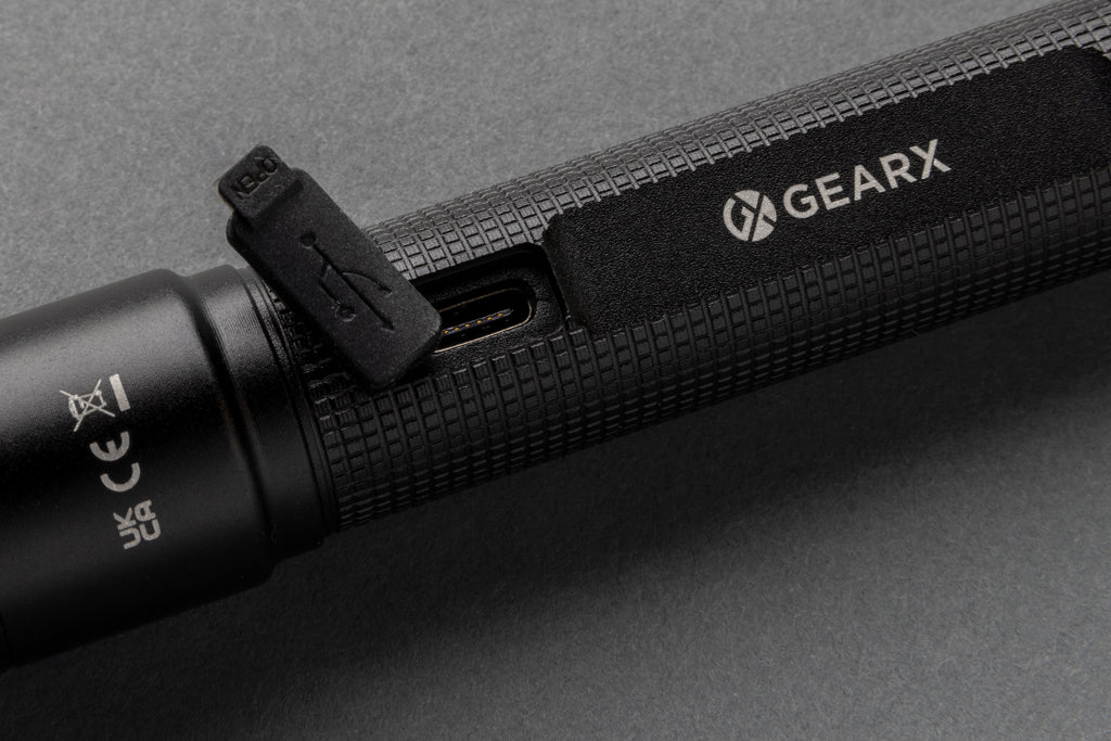 GearX Taschenlampe aus RCS recycelt. Aluminium mit USB-Akku – Ansicht 6