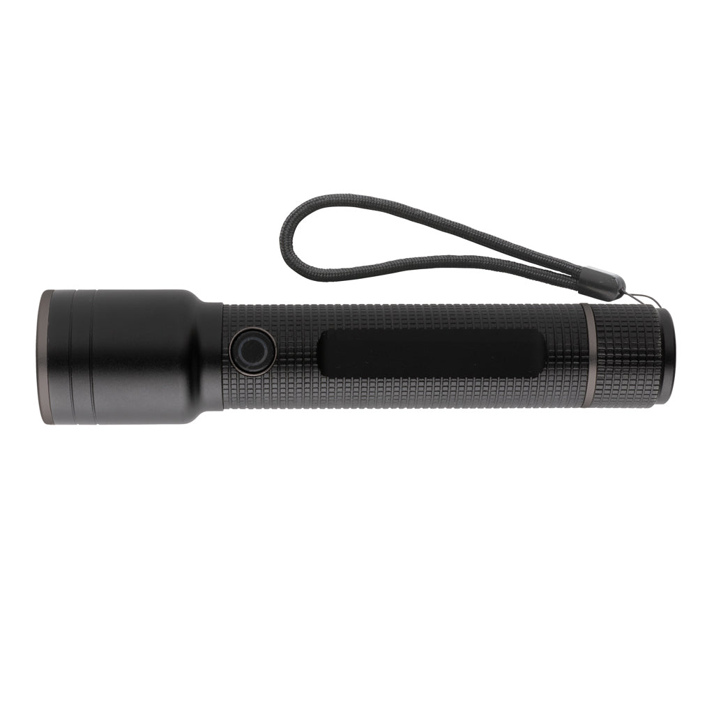 GearX Große Gear X Taschenlampe aus RCS recycelt. Alu mit USB-Akku – Ansicht 1