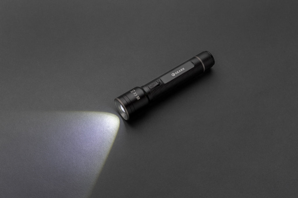 GearX Große Gear X Taschenlampe aus RCS recycelt. Alu mit USB-Akku – Ansicht 5