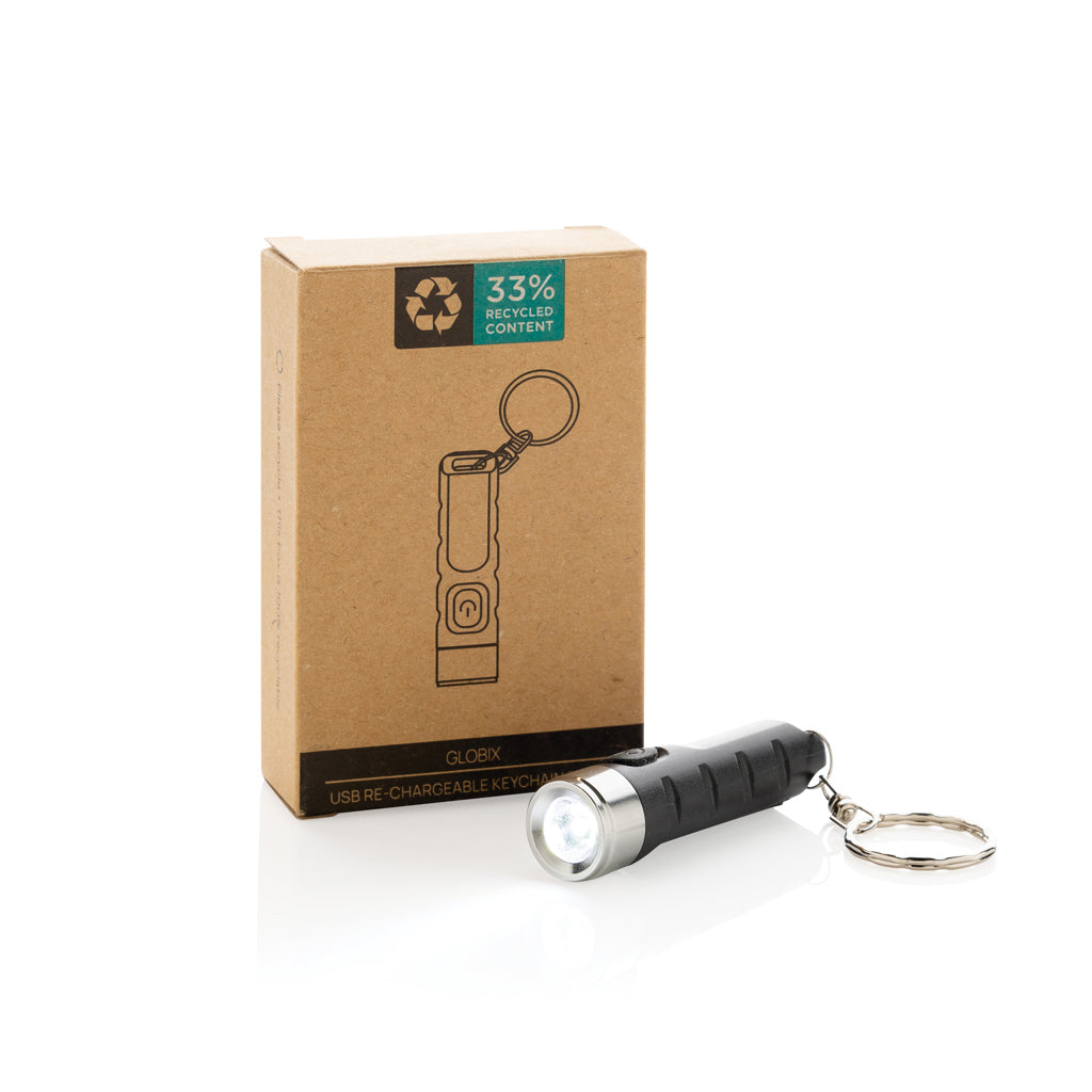 Globix USB Schlüsselanhänger-Taschenlampe aus RCS rABS – Ansicht 5