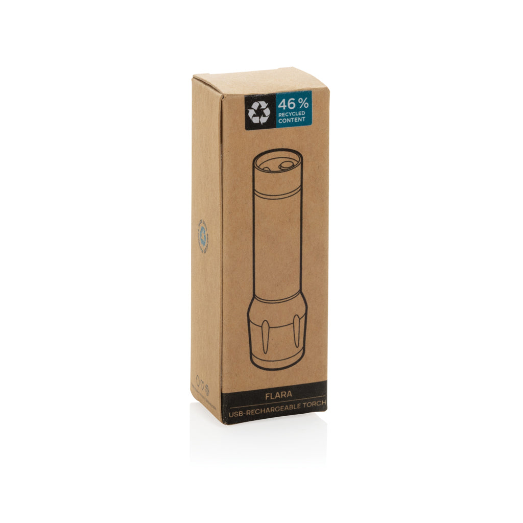Flara USB-aufladbare Taschenlampe aus RCS recyceltem ABS – Ansicht 5