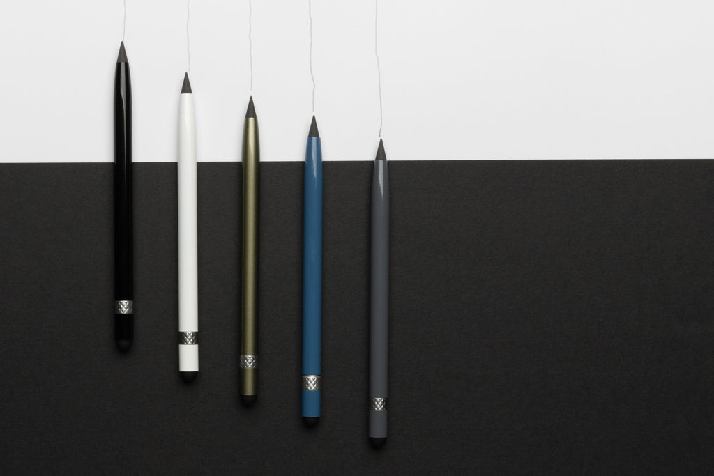 Tintenloser Stift aus Aluminium mit Radiergummi – Ansicht 7