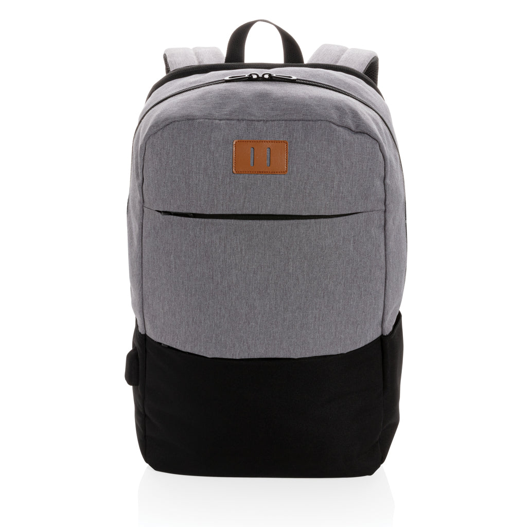 Moderner 15.6' USB & RFID Laptop-Rucksack, PVC-frei – Ansicht 2