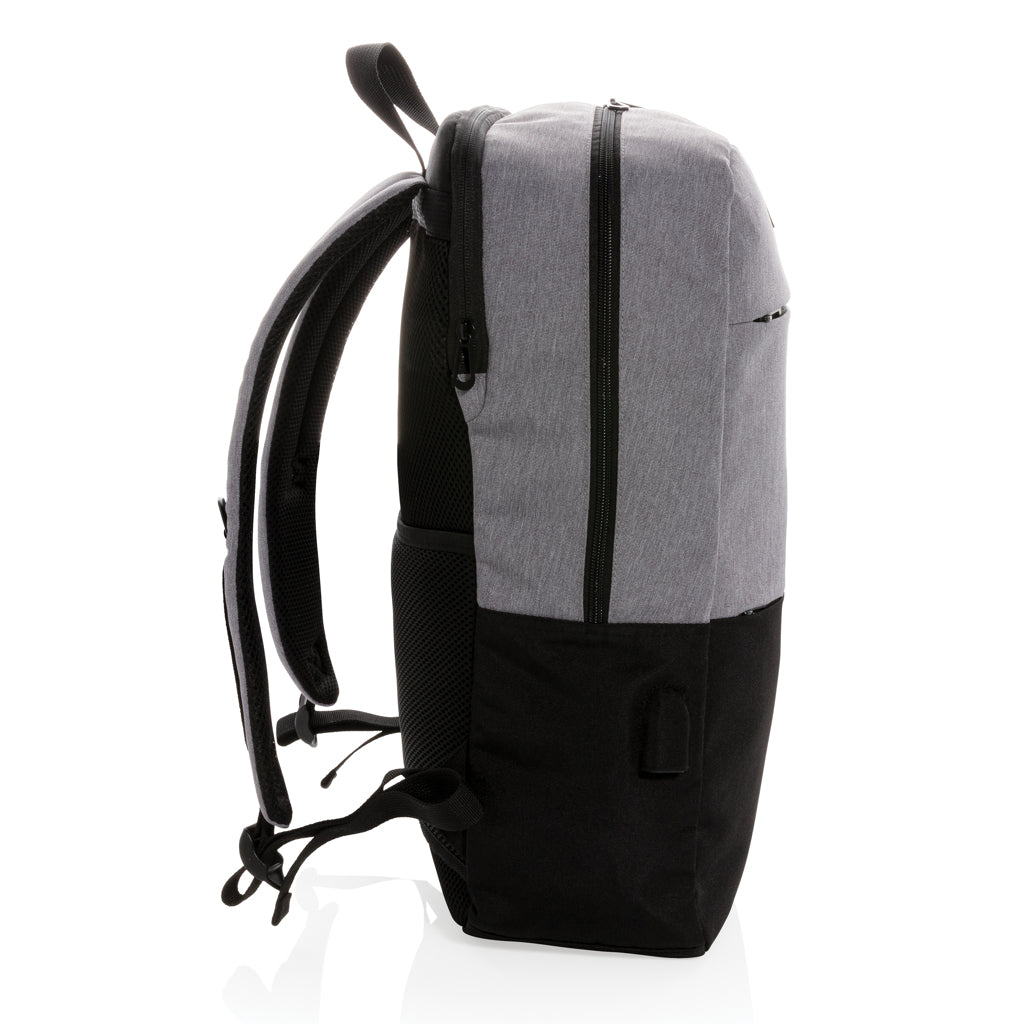 Moderner 15.6' USB & RFID Laptop-Rucksack, PVC-frei – Ansicht 3