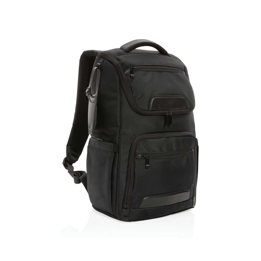 Swiss Peak AWARE™ RPET Voyager 15.6' Laptop Rucksack – Ansicht 1