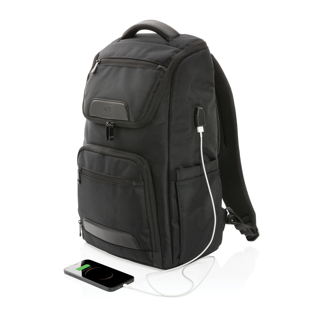 Swiss Peak AWARE™ RPET Voyager 15.6' Laptop Rucksack – Ansicht 8