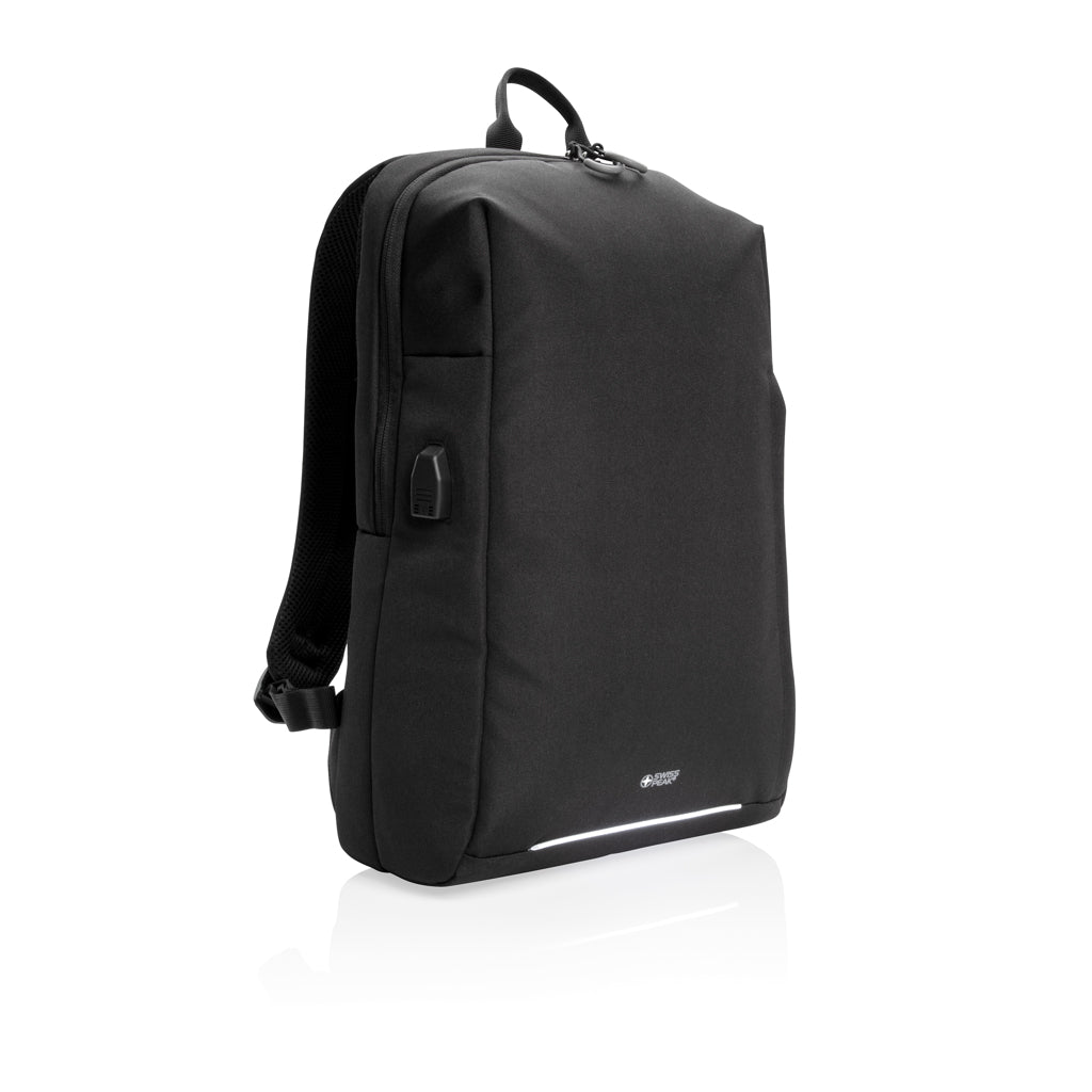 Swiss Peak AWARE™ RFID und USB A-Laptop-Rucksack – Ansicht 1