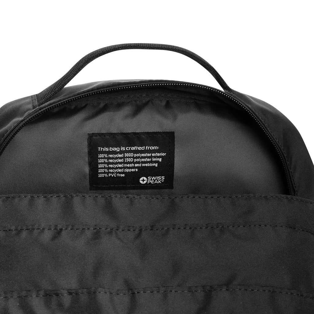 Swiss Peak Aware™ Edin 100% RPET 15,6' Laptop Rucksack – Ansicht 8