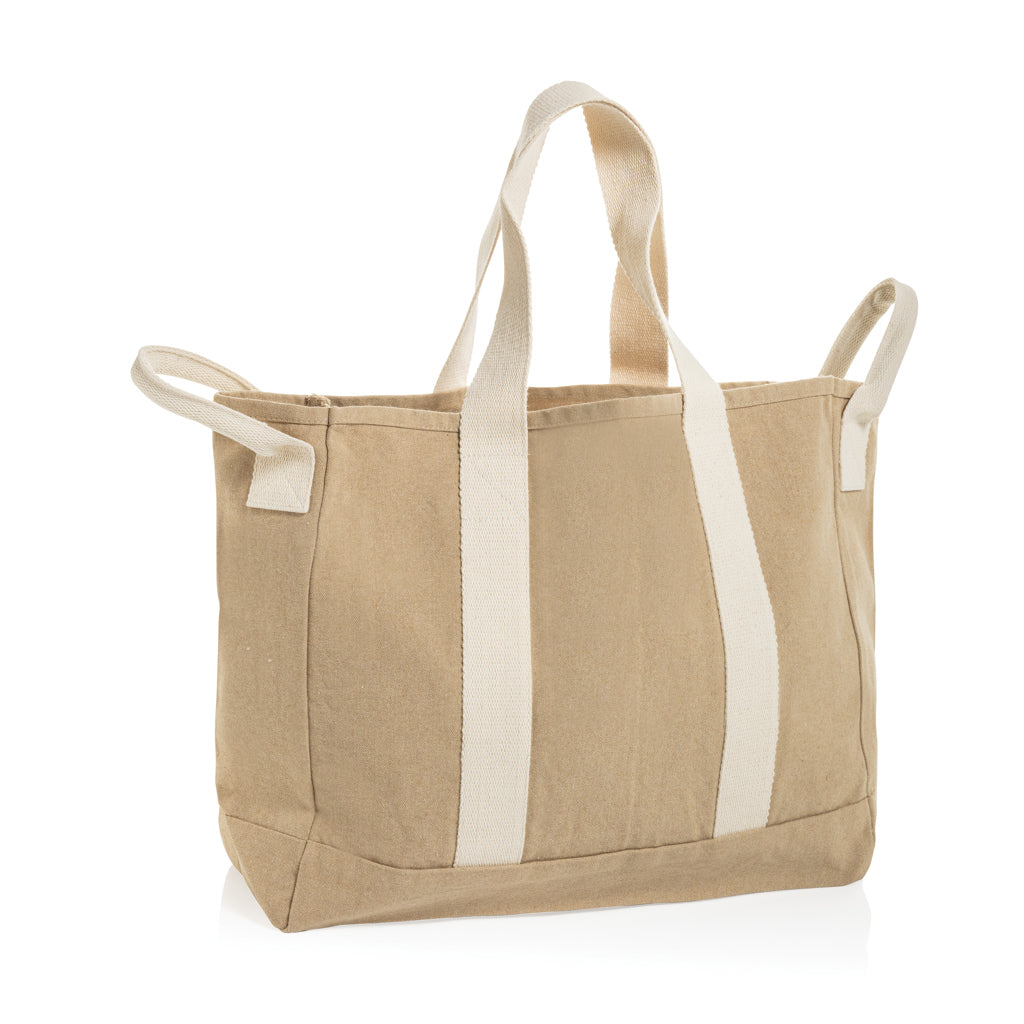 BEAU AWARE™ Strandtasche aus 400gr/m² recyceltem Canvas – Ansicht 1