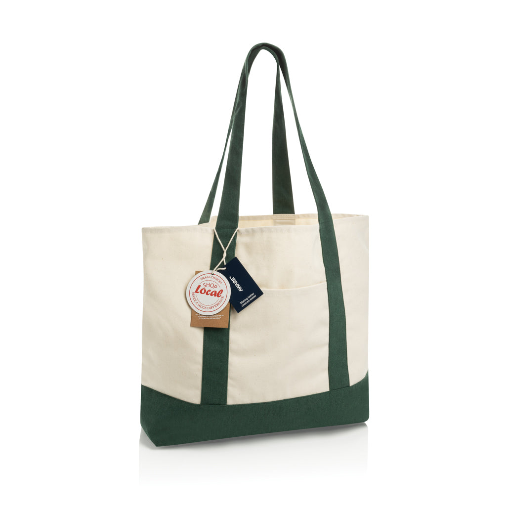 SHOP LOCAL AWARE™ Tasche aus recycelter Baumwolle, 350g/m² – Ansicht 2