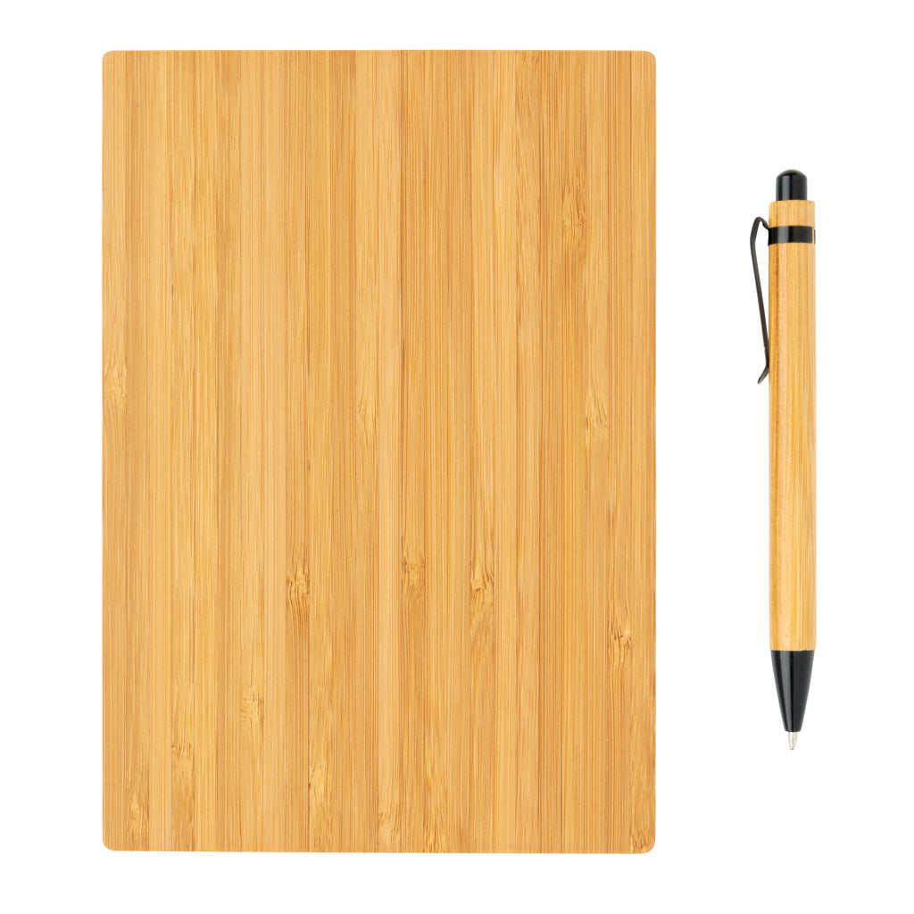 A5 Bambus Notizbuch & Stift – Ansicht 4