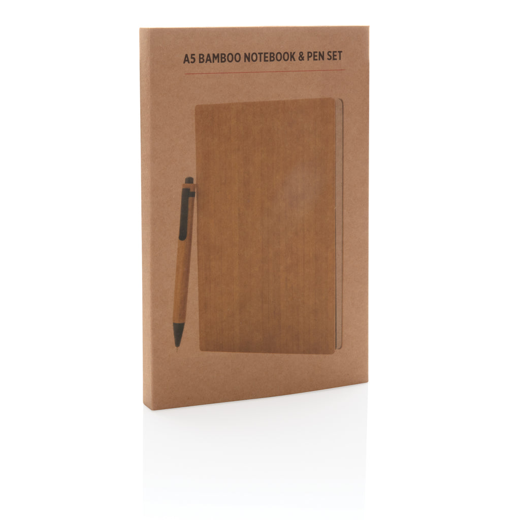 A5 Bambus Notizbuch & Stift – Ansicht 6
