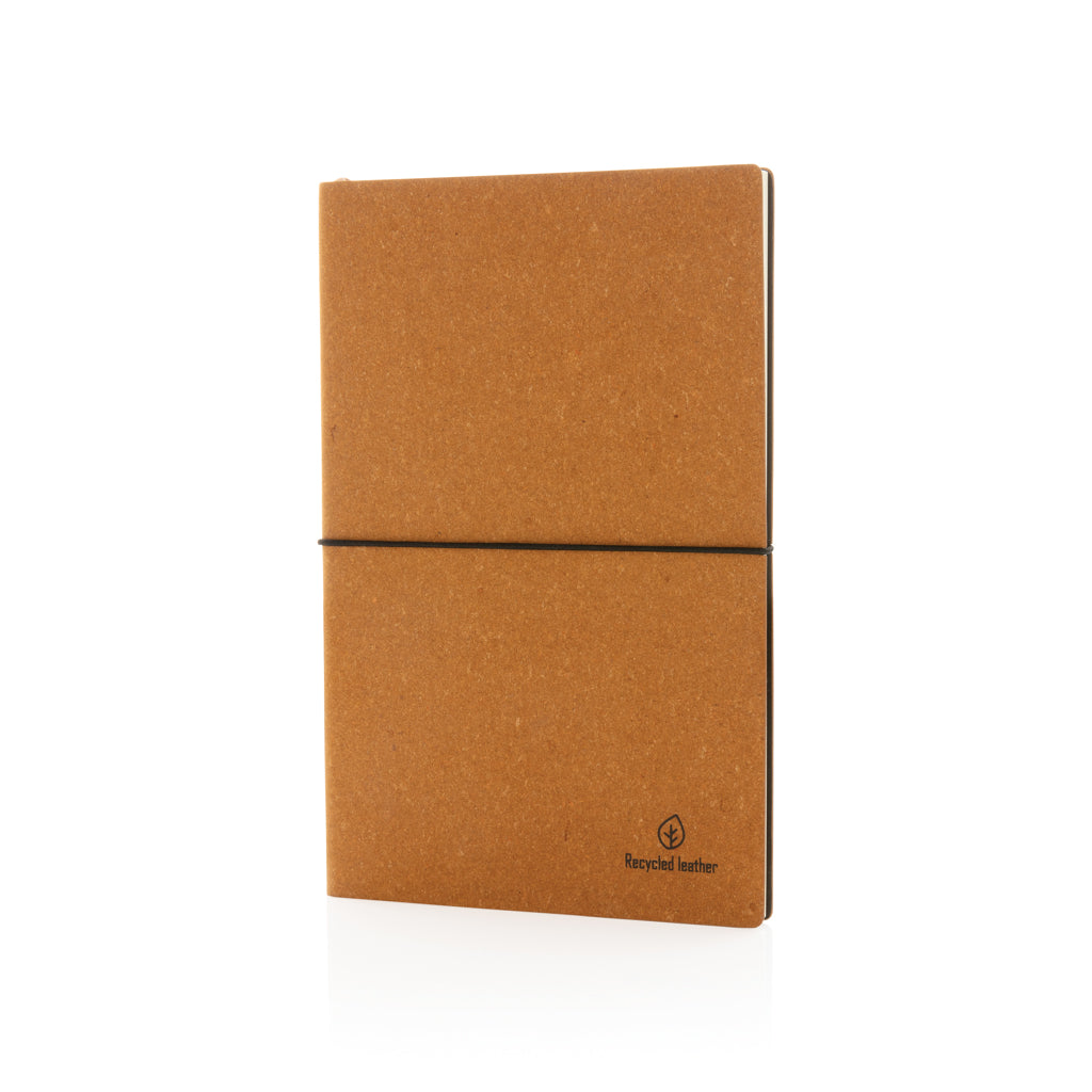 A5 Notizbuch aus GRS recyceltem Leder – Ansicht 1