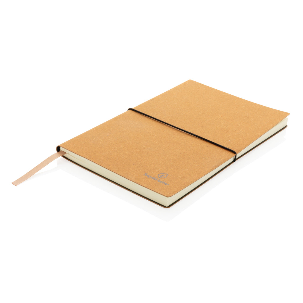 A5 Notizbuch aus GRS recyceltem Leder – Ansicht 4