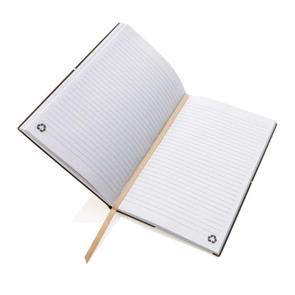 A5 Notizbuch aus GRS recyceltem Leder – Ansicht 5