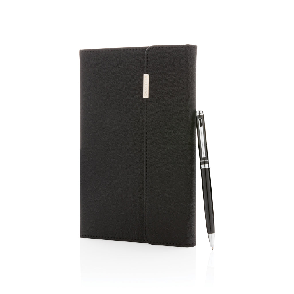 Swiss Peak Deluxe A5 Notizbuch mit Stift als Werbeartikel mit Logo
