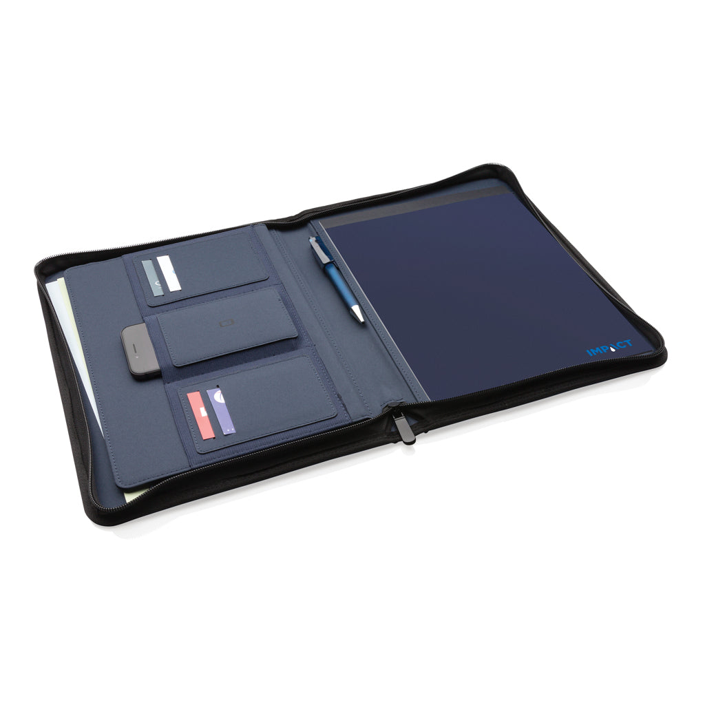 Impact AWARE™ RPET A4 Portfolio mit Reißverschluss – Ansicht 5
