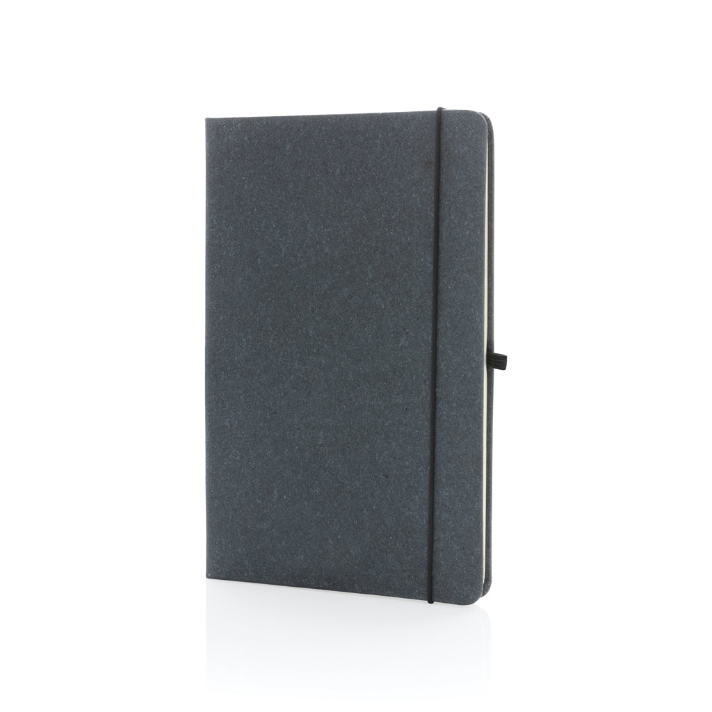 A5 Hardcover Notizbuch aus GRS recyceltem PU – Ansicht 1