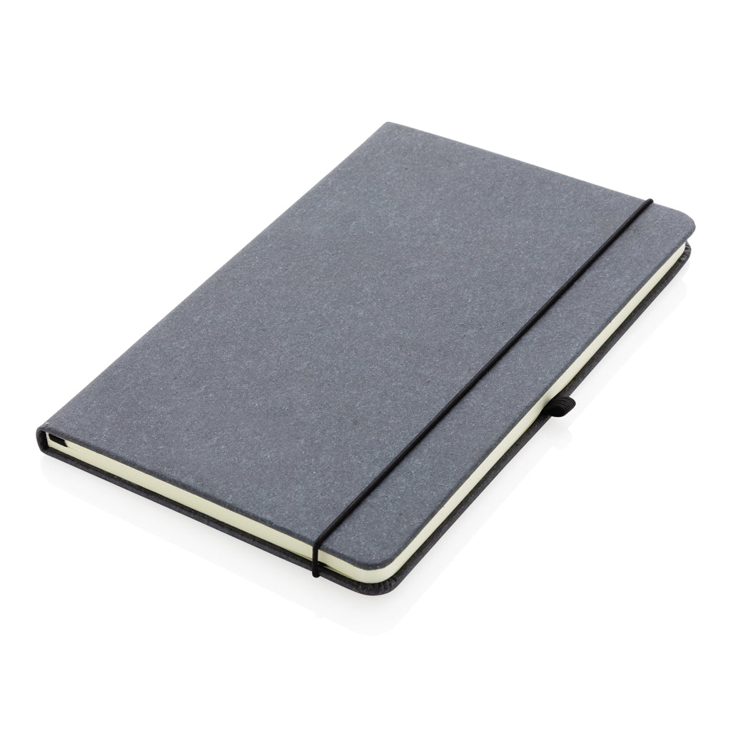 A5 Hardcover Notizbuch aus GRS recyceltem PU – Ansicht 2