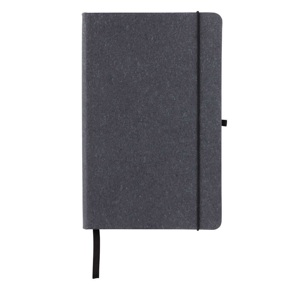 A5 Hardcover Notizbuch aus GRS recyceltem PU – Ansicht 4
