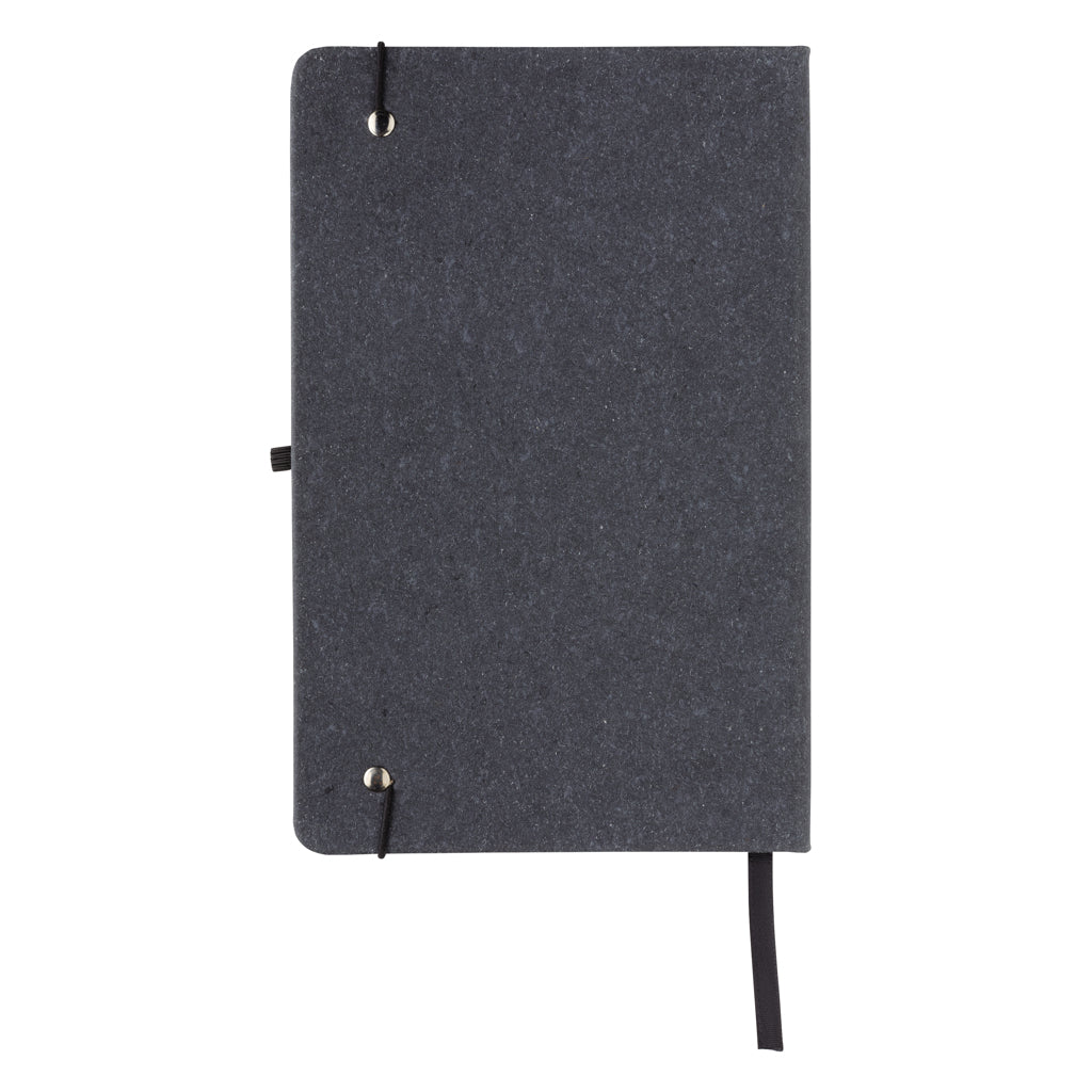 A5 Hardcover Notizbuch aus GRS recyceltem PU – Ansicht 5